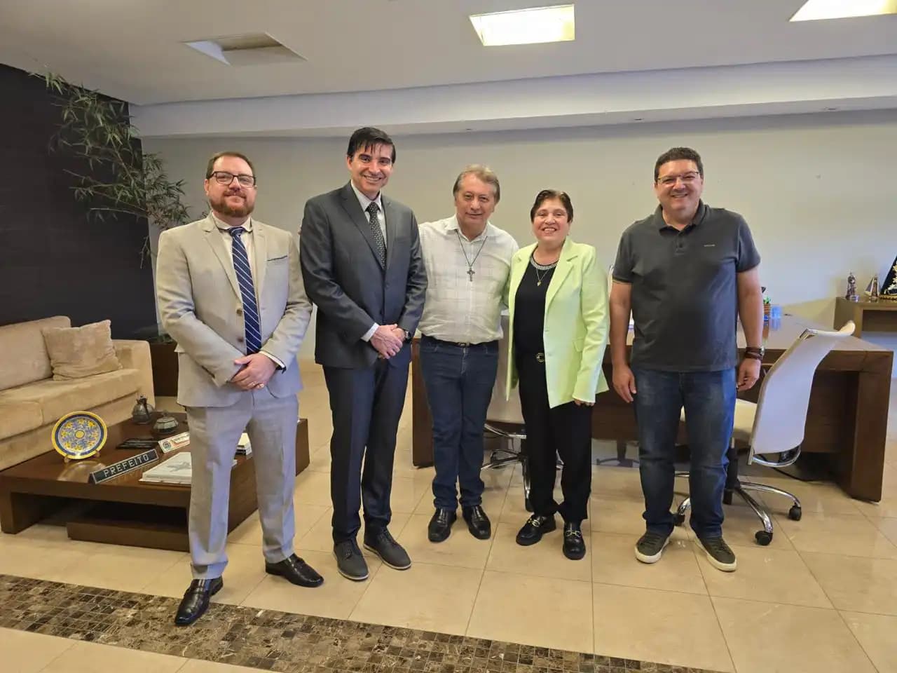 Reunião com o prefeito de Catanduva (SP), padre Osvaldo de Oliveira Rosa